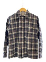 GOLDEN LINE/長袖シャツ/M/ウール/GRY/チェック
