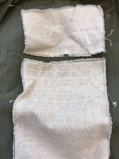 商品画像：50s/M-51/ミリタリージャケット/--/コットン/KHK/TALONジップ 4