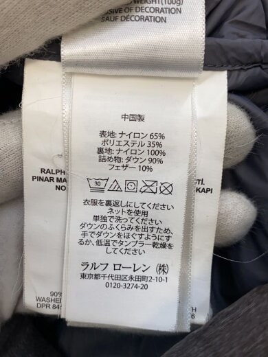 画像：POLO RALPH LAURENダウンジャケット/S/ナイロン/GRY5