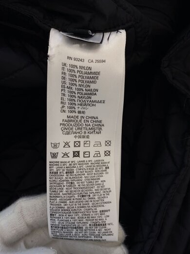 商品画像：中綿/ダウンジャケット/S/ナイロン/BLK 4