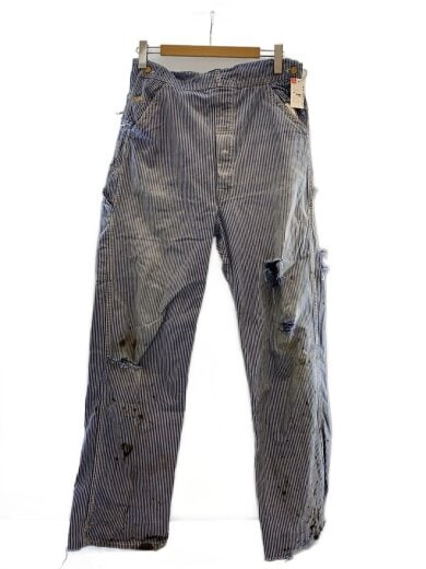 商品画像：40s/ハウスタグ/オーバーオール/--/デニム/IDG/ストライプ 1