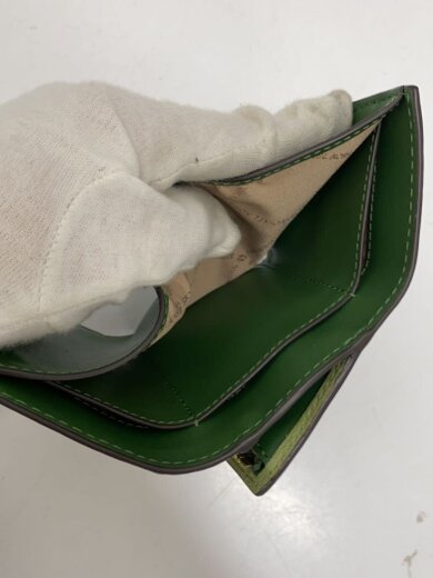 商品画像：3つ折り財布/牛革/GRN/無地/レディース 6