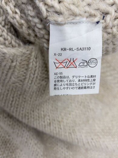 画像：POLO RALPH LAUREN90s HAND KNIT アルパカリネンニット/M/アルパカ/BEG/KR-RL-SA31104