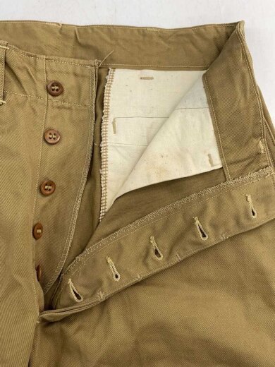 商品画像：40s チノトラウザーズ 尿素ボタン カッタータグ付/ボトム/--/コットン/BEG 3