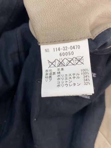 商品画像：レザージャケット・ブルゾン/S/羊革/KHK/114-32-0470// 5