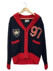 カーディガン(厚手)/ショールカラー/M/ウール/BLK