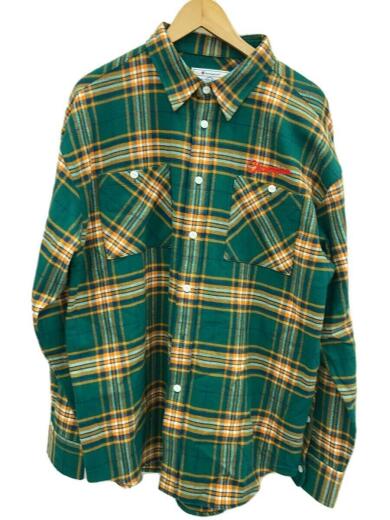 画像：Championネルシャツ/XL/コットン/GRN/チェック1