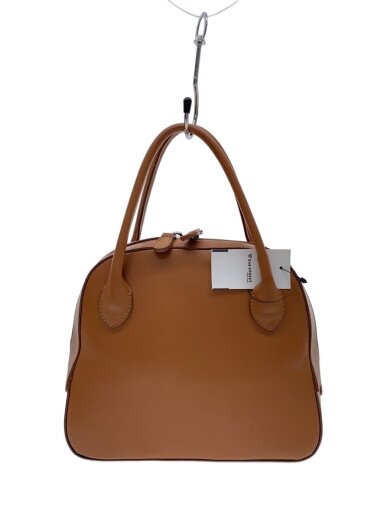 商品画像：SHRINK ROUND BOSTON/ラウンドボストンバッグ/レザー/BRW/無地 1