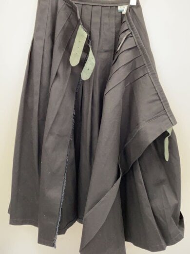 商品画像：ラップスカート/ロングスカート/S/コットン/BLK 3