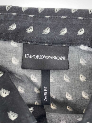 商品画像：ロゴ総柄プリント半袖シャツ/M/リヨセル/コットン/BLK/総柄/3D1CG7 1NRDZ 3