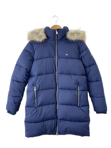 商品画像：ロングダウンジャケット/S/ポリエステル/NVY/4500271810 1