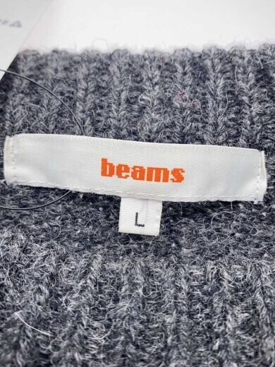 商品画像：ニット・セーター(厚手)/L/ウール100％/ショルダーパッチ/GRY/無地 3