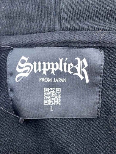 商品画像：ラインストーン/ジップパーカー/L/コットン/BLK 3