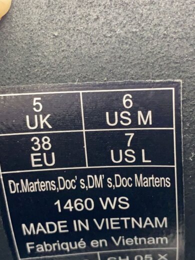 商品画像：ホワイトステッチ8ホールシューズ/US7/BLK/1460 5