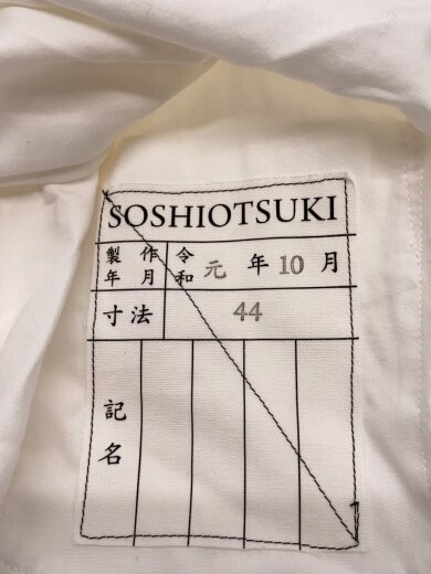 商品画像：長袖シャツ/44/コットン/WHT/無地/S19AWSH01C/袖にシミ// 3