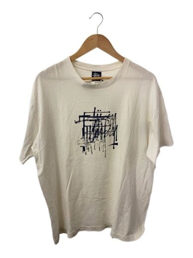 画像：STUSSYOLD STUSSY/紺タグ/80-90s/Tシャツ/XL/コットン/WHT/プリント1