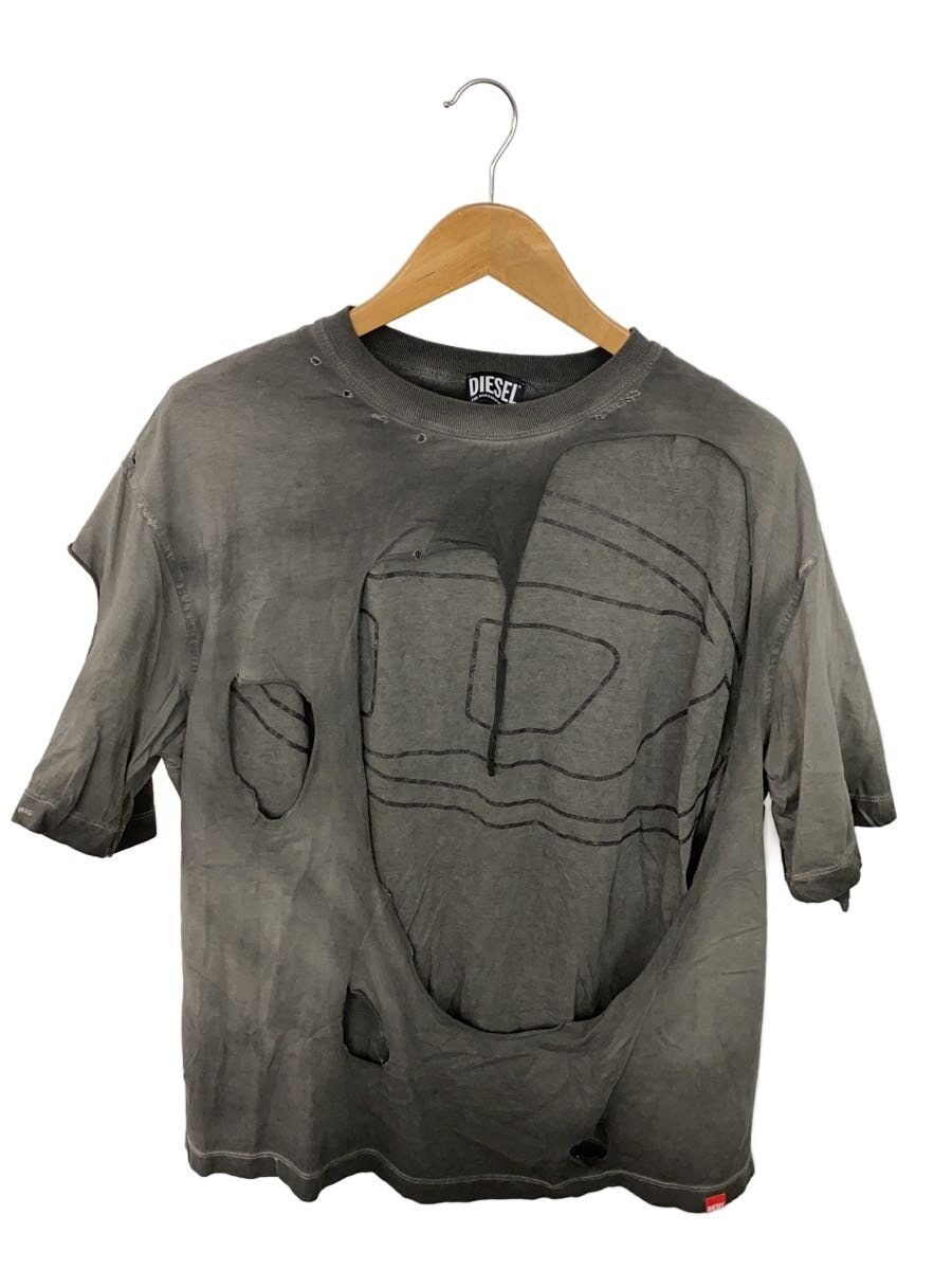 DIESEL / T-ASHY/ダメージレイヤードTシャツ/Tシャツ/S/コットン/GRY/A10255