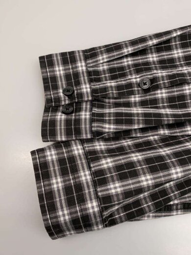 画像：BURBERRY BLACK LABELチェックシャツ/長袖シャツ/3/コットン/BLK/チェック/D1M01-100-095