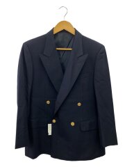 90s/紺ブレ/金ボタン/ダブルテーラードジャケット/AB4/ウール/NVY