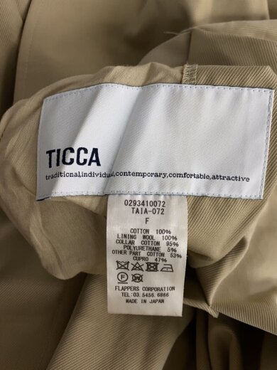 商品画像：リバーシブル/ステンカラーコート/FREE/コットン/BEG/無地/TAIA-072/0293410072 3