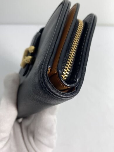 商品画像：タビーミディアムウォレット/2つ折り財布/レザー/BLK/レディース 8