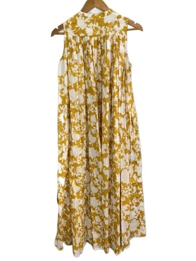 商品画像：小鳥の歌のドレス/ノースリーブワンピース/36/コットン/YLW/花柄 2