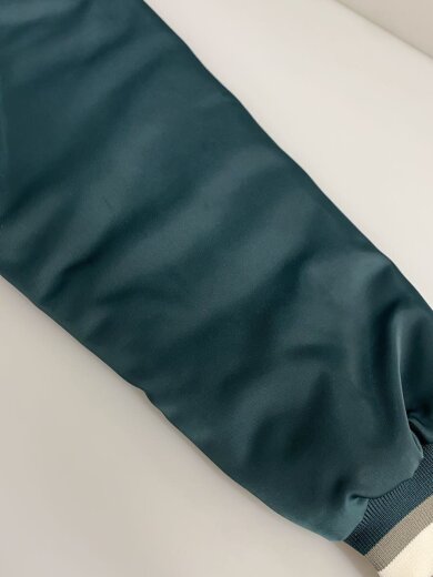 商品画像：SATIN DUGOUT JKT NCPS/スタジャン/XS/ポリエステル/GRN/FQ7970-328/シミ有 7