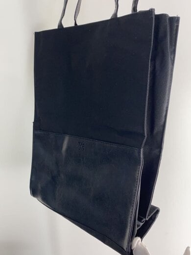 商品画像：切替トートバッグ/レザー/BLK 2