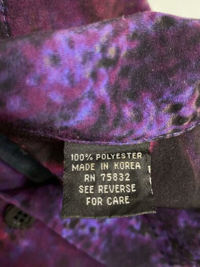 商品画像：90s/AC/DC/VINTAGE/オープンカラーシャツ/半袖シャツ/XL/ポリエステル/総柄// 4