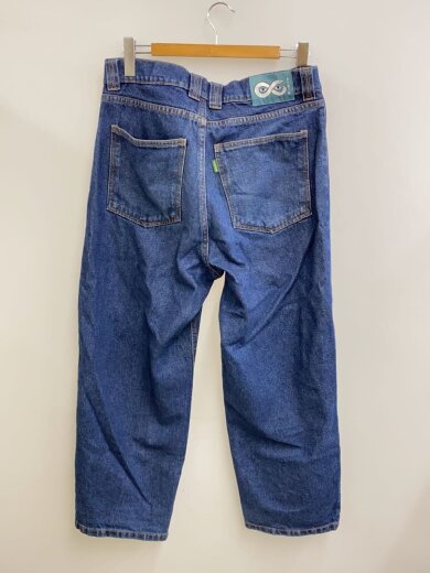 商品画像：テーパードデニムパンツ/バギーパンツ/ボトム/M/コットン/BLU/無地// 2