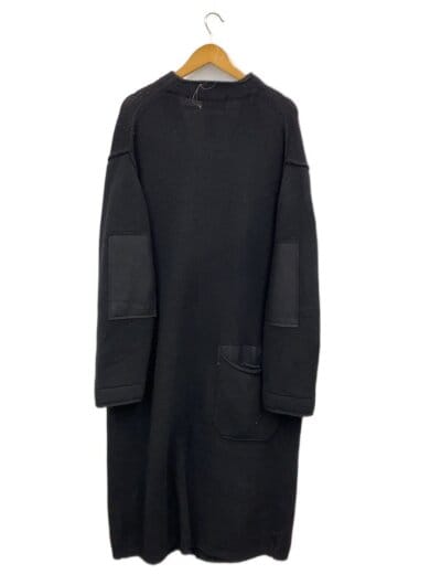 商品画像：ニットロングコート/ロングカーディガン/3/ウール/BLK/HC-K34-995 2