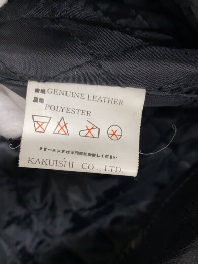 商品画像：ダブルライダースジャケット/S/牛革/BLK/無地 4
