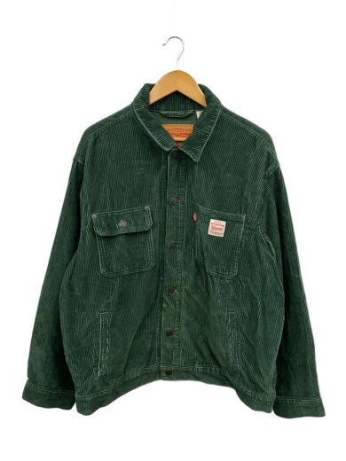 商品画像：WORKWEAR SUNRISE/トラッカージャケット/ジャケット/L/コーデュロイ/GRN/A4820-0013 1