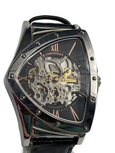 商品画像：Automatic/トライアングル型/自動巻腕時計/アナログ/レザー/BLK/BLK 1