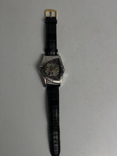 商品画像：Automatic/トライアングル型/自動巻腕時計/アナログ/レザー/BLK/BLK 7