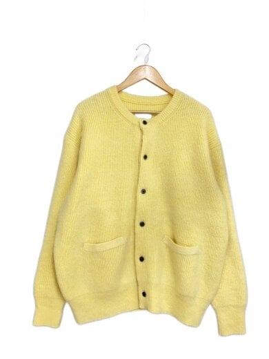 商品画像：24AW/24AW/KID MOHAIR KNIT CARDIGAN/M/ウール/YLW/無地/st.998// 1