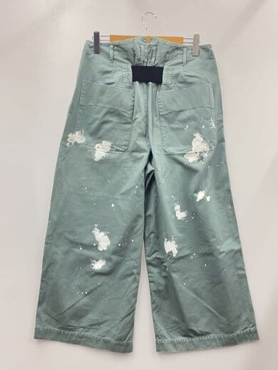 商品画像：CHINO TUCK WIDE PANTS/ボトム/1/コットン/GRN/ペンキ加工 2