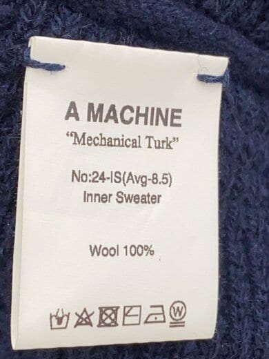 商品画像：ニット・セーター(厚手)/1/ウール/NVY/無地/24-IS(Avg-8.5) 4