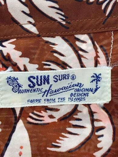 商品画像：アロハシャツ/S/レーヨン/BRW/総柄/SS37774// 3