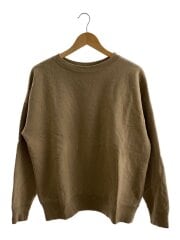 BACK WOOL SWEAT BIG P O/4/コットン/BEG/無地