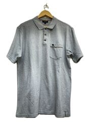 ポロシャツ/L/コットン/GRY/無地/HKK-055-03