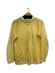 ジップパーカー/70s-80s/YKKアルミジップ/片爪/YLW/無地