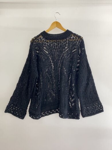 商品画像：ニット・セーター(薄手)/2/コットン/BLK/無地/MM21SS-KN005 2