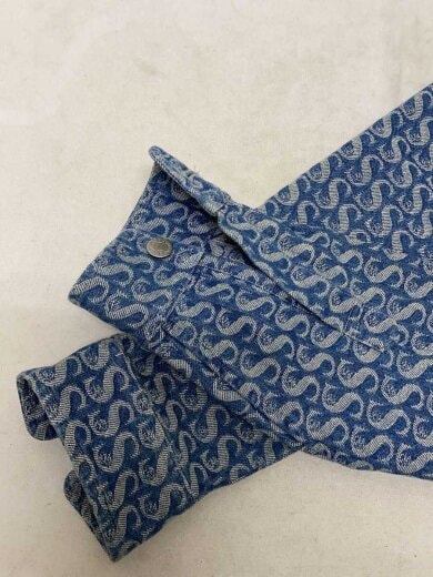 商品画像：長袖シャツ/S/コットン/BLU/総柄 5