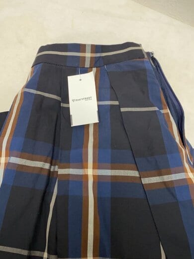 商品画像：ロングスカート/FREE/コットン/NVY/チェック 5