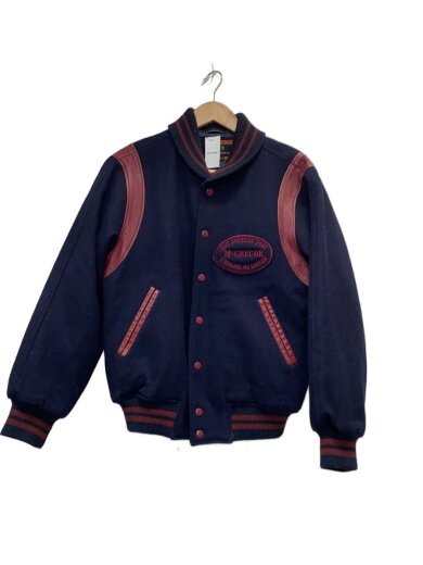 商品画像：スタジャン/M/ウール/NVY/無地/G13-4606 1