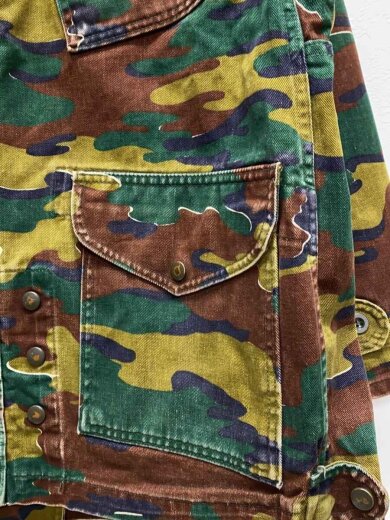 商品画像：デニソンスモック/コットン/GRN/ジグソーカモ 5