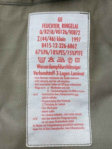 商品画像：97年製/ミリタリージャケット/ナイロン/GRN/フレクターカモ 4