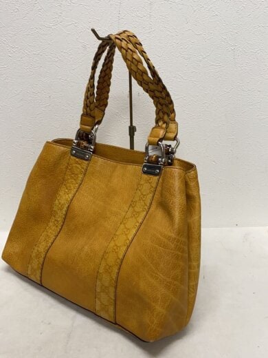 商品画像：トートバッグ_バンブー_GG キャンバス/レザー/YLW 2