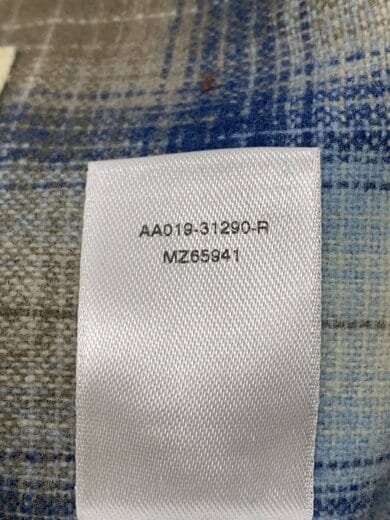 商品画像：ネルシャツ/L/ウール/BLU/チェック/90s 4